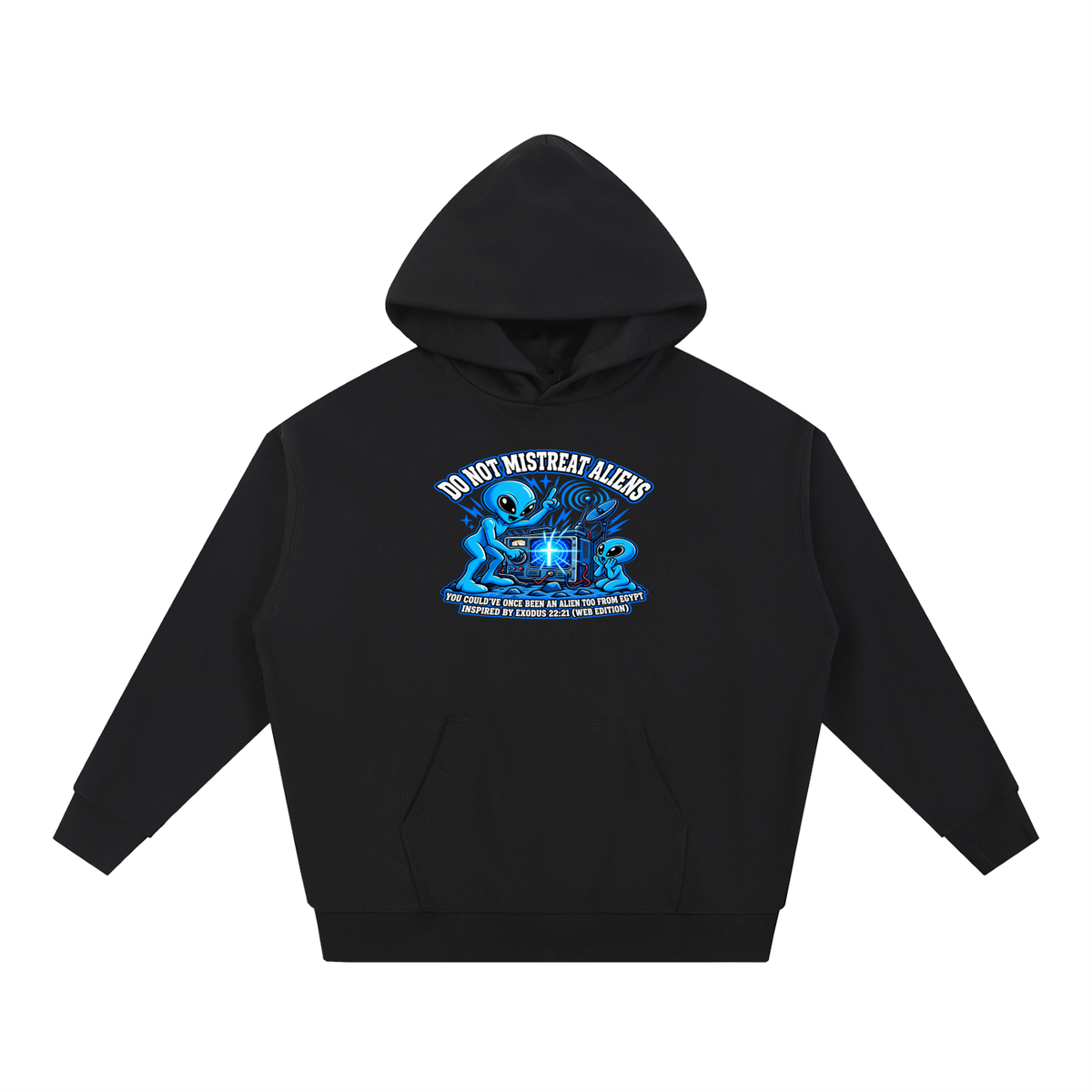 DO NOT MISTREAT ALIENS YOU COULD'VE ONCE BEEN AN ALIEN TOO FROM EGYPT INSPIRED BY EXODUS 22:21 (WEB EDITION) Hoodie