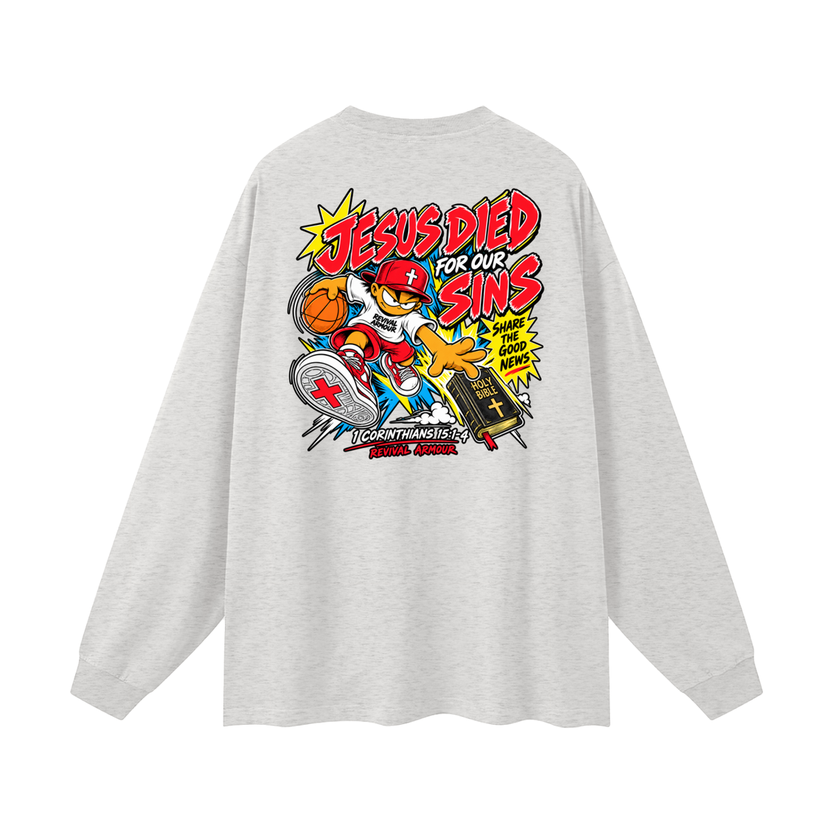 REVIVAL EST. 2026 ARMOUR JESUS DIED FOR OUR SINS Long Sleeve T-Shirt