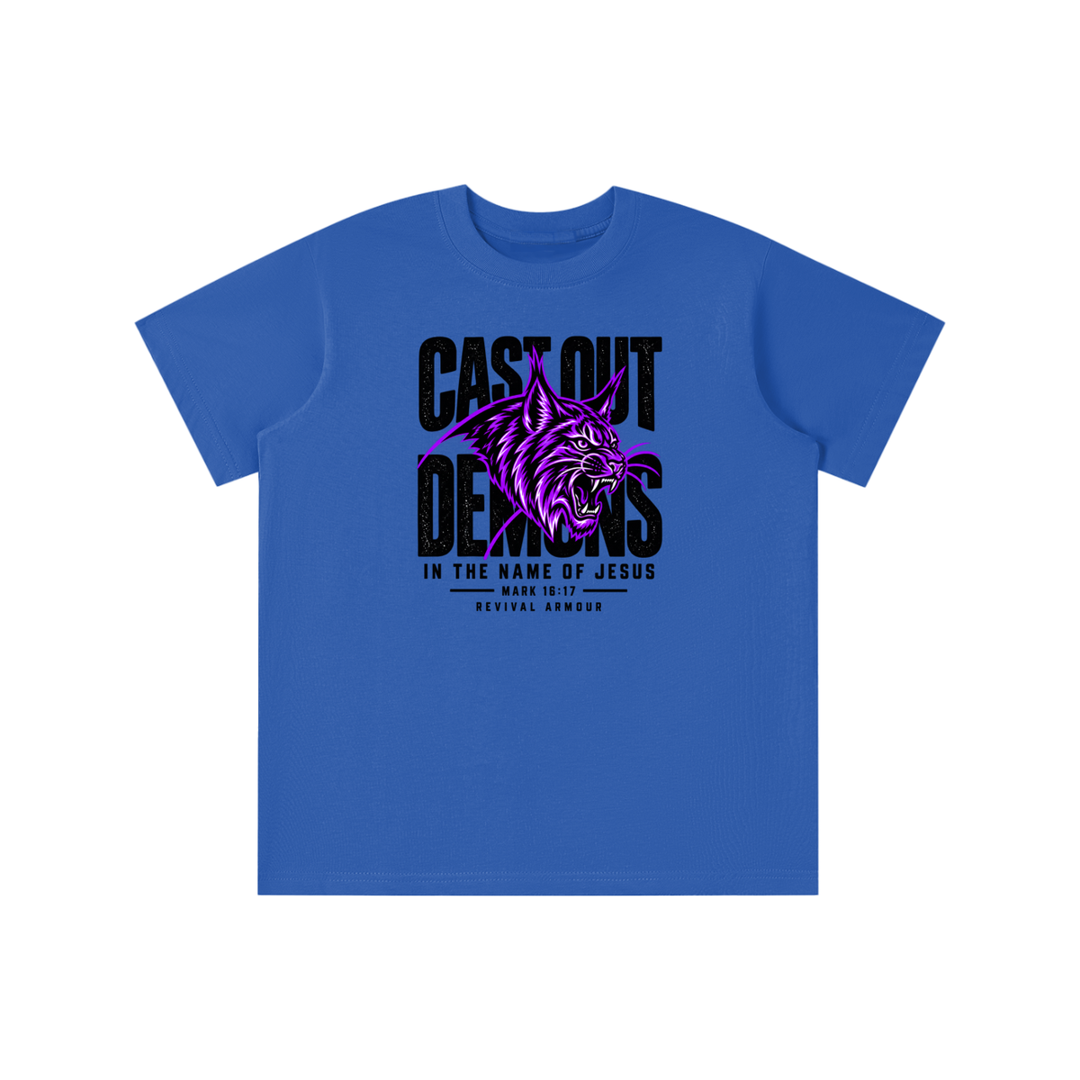 CAST OUT DEMONS IN THE NAME OF JESUS MARK 16:17 REVIVAL ARMOUR youth T-shirt