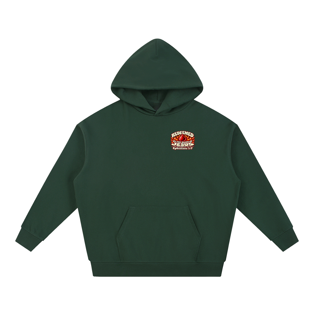 REDEEMED BY THE BLOOD OF JESUS ACCORDING TO EPHESIANS 1:7 IF YOU DON'T REPENT YOU'LL BURN FOREVER ACCORDING TO MARK 9:43-48 Hoodie