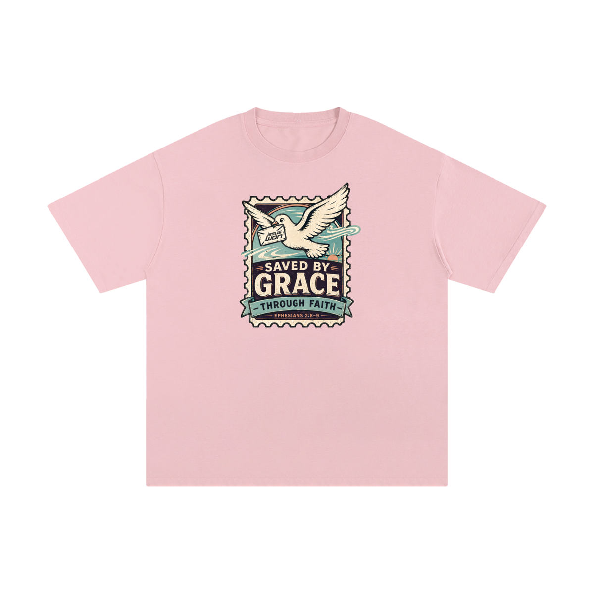 SAVED BY GRACE -THROUGH FAITH- - EPHESIANS 2:8-9 - T-Shirt