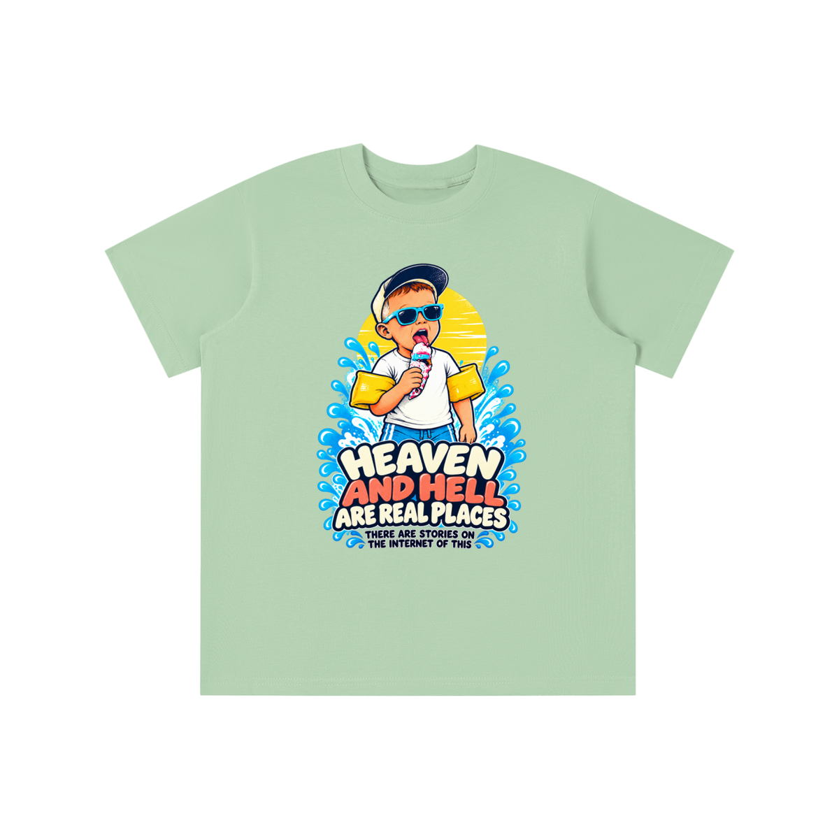 HEAVEN AND HELL ARE REAL PLACES THERE ARE STORIES ON THE INTERNET OF THIS youth T-shirt