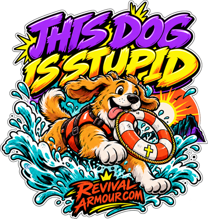 THIS DOG IS STUPID REVIVALARMOUR.COM Hoodie