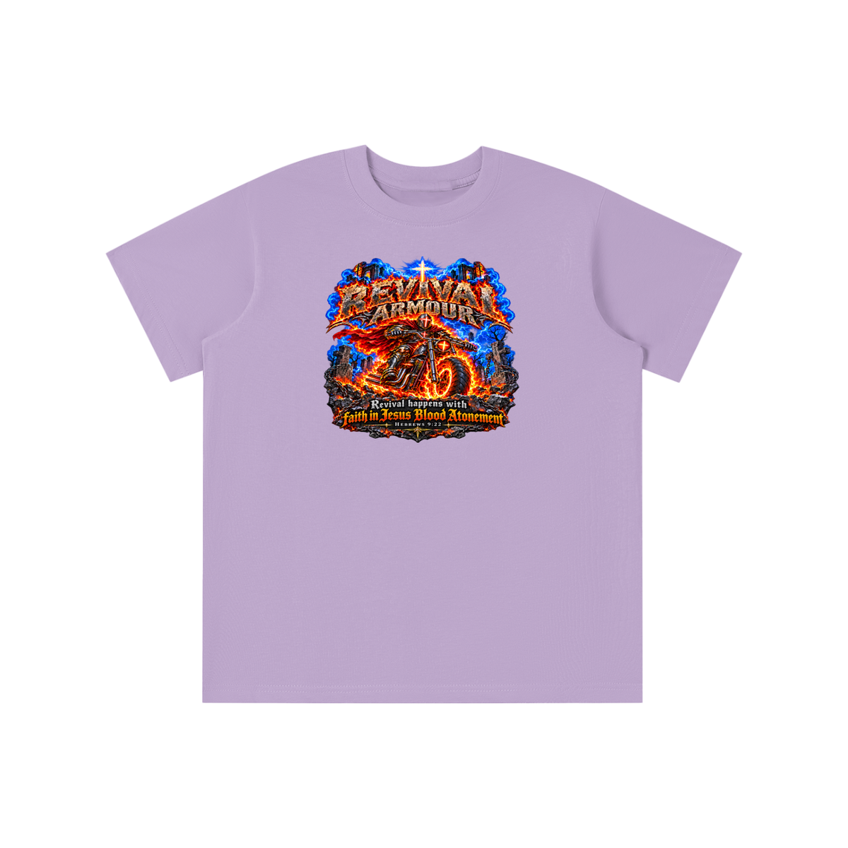 REVIVAL ARMOUR REVIVAL HAPPENS WITH FAITH IN JESUS BLOOD ATONEMENT - HEBREWS 9:22 youth T-shirt
