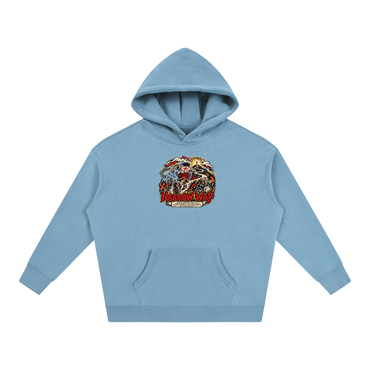 NARROW WAY JESUS SAID IN NLT "The kingdom of God is near! Repent of your sins and believe the Good News!" Hoodie