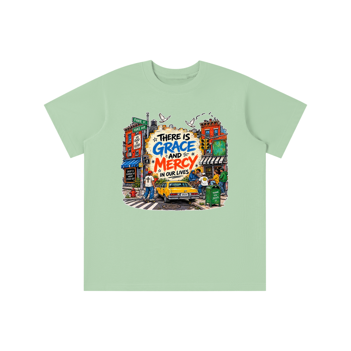 THERE IS GRACE AND MERCY IN OUR LIVES THANK YOU JESUS youth T-shirt