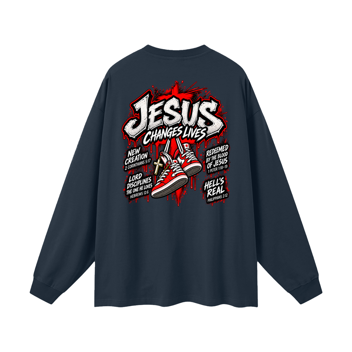 JESUS CHANGES LIVES Long Sleeve T-Shirt