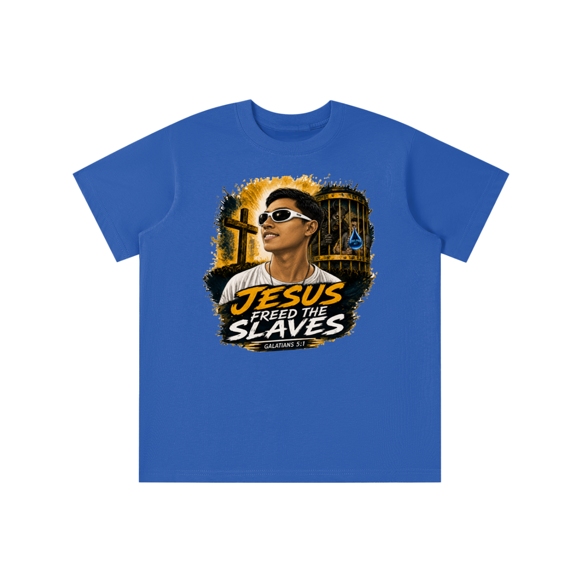 Jesus freed the slaves youth T-shirt