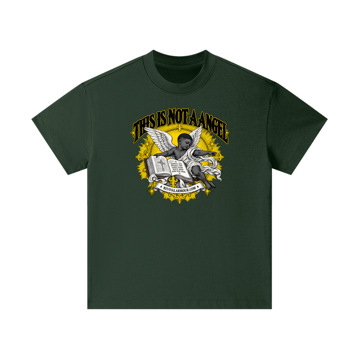 THIS IS NOT A ANGEL REPENT AND BELIEVE THE GOOD NEWS JESUS DIED FOR OUR SIN REVIVALARMOUR.COM Kids T-Shirt