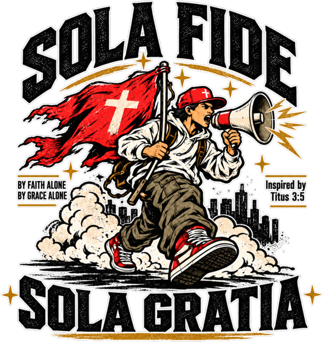 "Sola Fide / Sola Gratia" – Latin for "Faith Alone / Grace Alone." Shorts