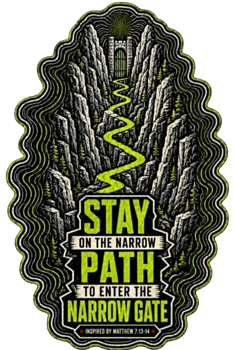 STAY ON THE NARROW PATH TO ENTER THE NARROW GATE INSPIRED BY MATTHEW 7:13-14 T-Shirt