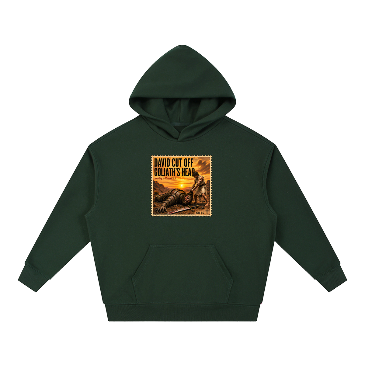 David cut off Goliath's head according to 1 Samuel 17:51 Hoodie