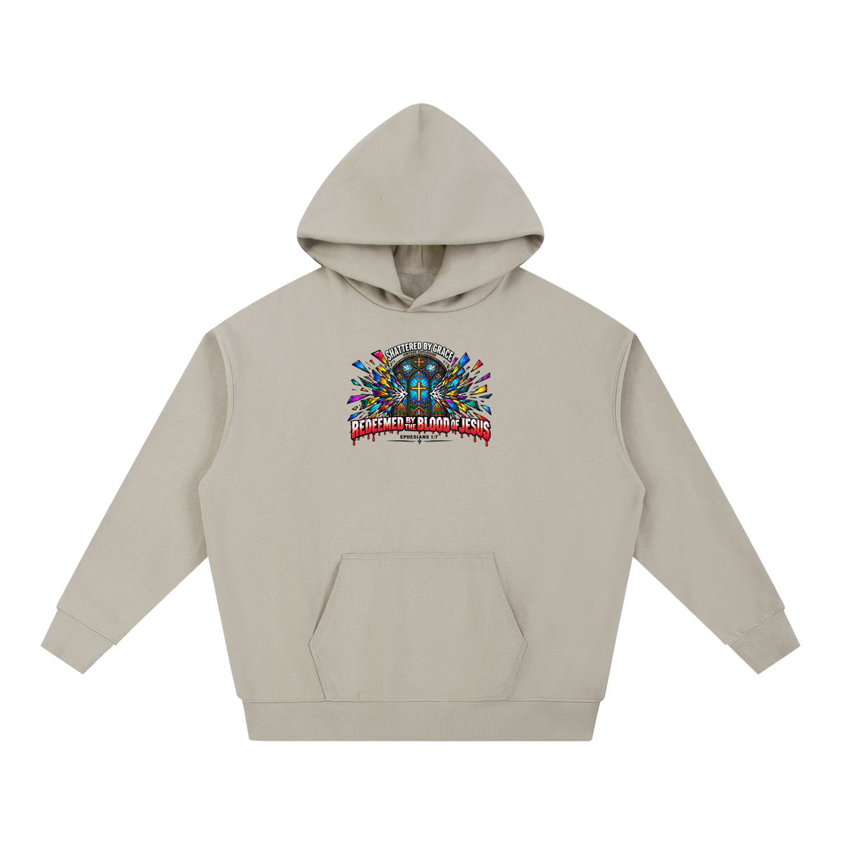 SHATTERED BY GRACE VINTAGE EXPLOSION REDEEMED BY THE BLOOD OF JESUS EPHESIANS 1:7 that's not a quote Hoodie