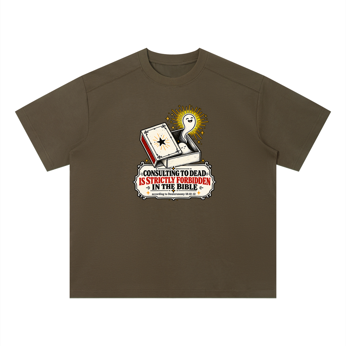 CONSULTING TO DEAD IS STRICTLY FORBIDDEN IN THE BIBLE according to Deuteronomy 18:10-12 T-Shirt