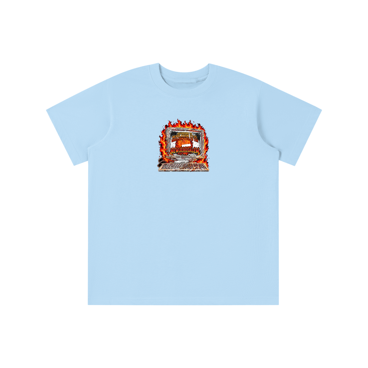 ACCORDING TO REVELATION 22:15, DOGS DON'T GO TO THE NEW JERUSALEM youth T-shirt