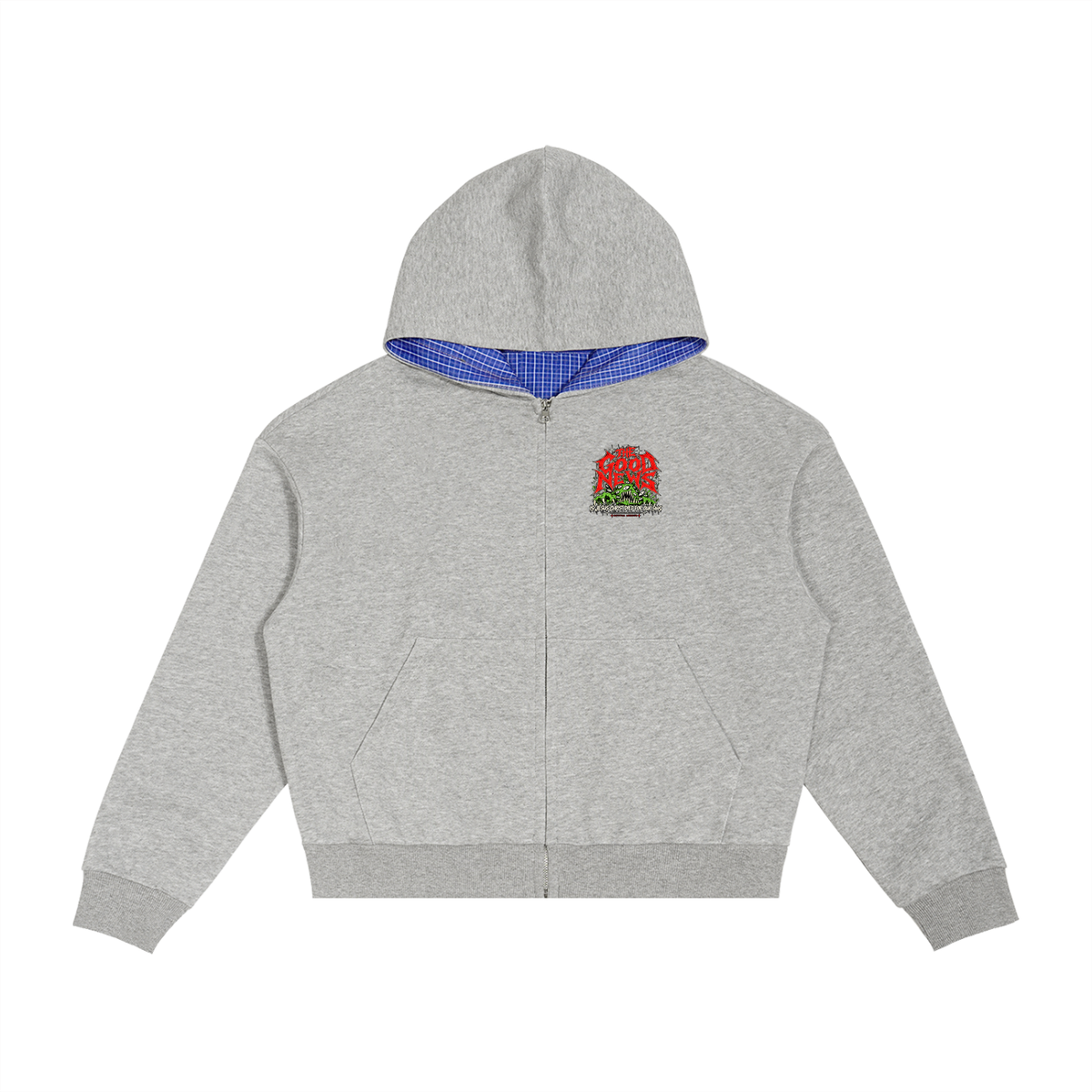 ACCORDING TO 1 CORINTHIANS 15:1-4 NLT THE GOOD NEWS IS JESUS CHRIST DIED FOR OUR SINS HEAVEN AND HELL ARE PLACES Zip up Hoodie Jacket