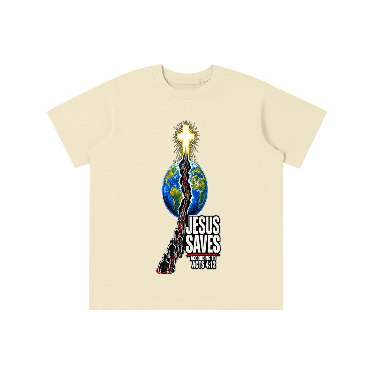 JESUS SAVES ACCORDING TO ACTS 4:12 youth T-shirt