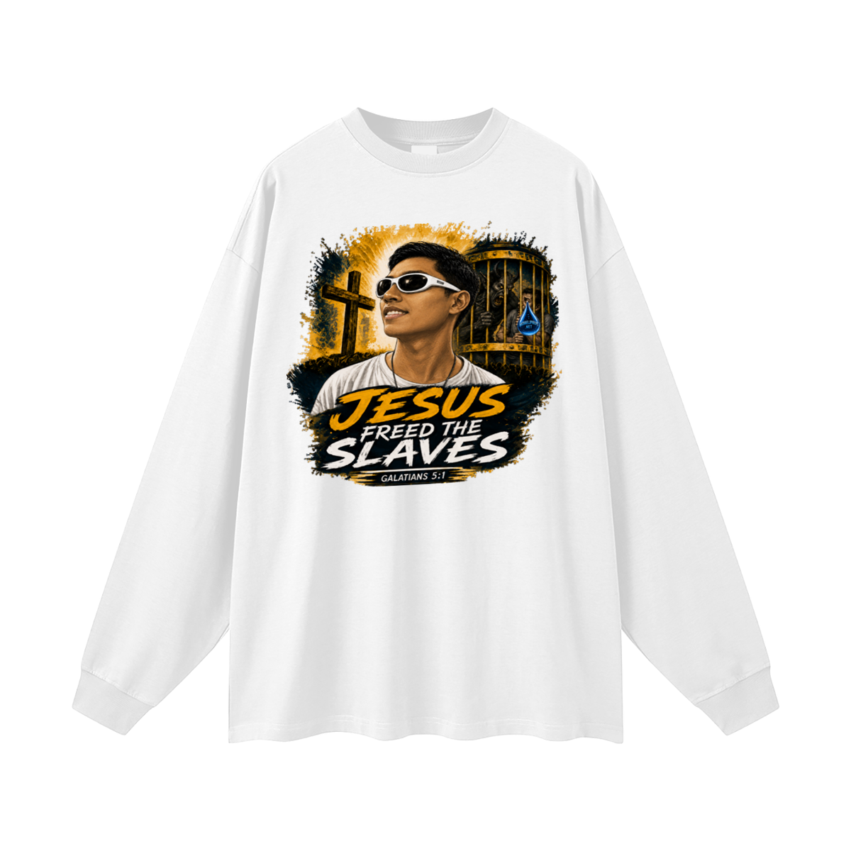 Jesus freed the slaves Long Sleeve T-Shirt