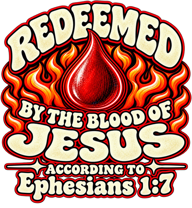 REDEEMED BY THE BLOOD OF JESUS ACCORDING TO EPHESIANS 1:7 IF YOU DON'T REPENT YOU'LL BURN FOREVER ACCORDING TO MARK 9:43-48 Hoodie