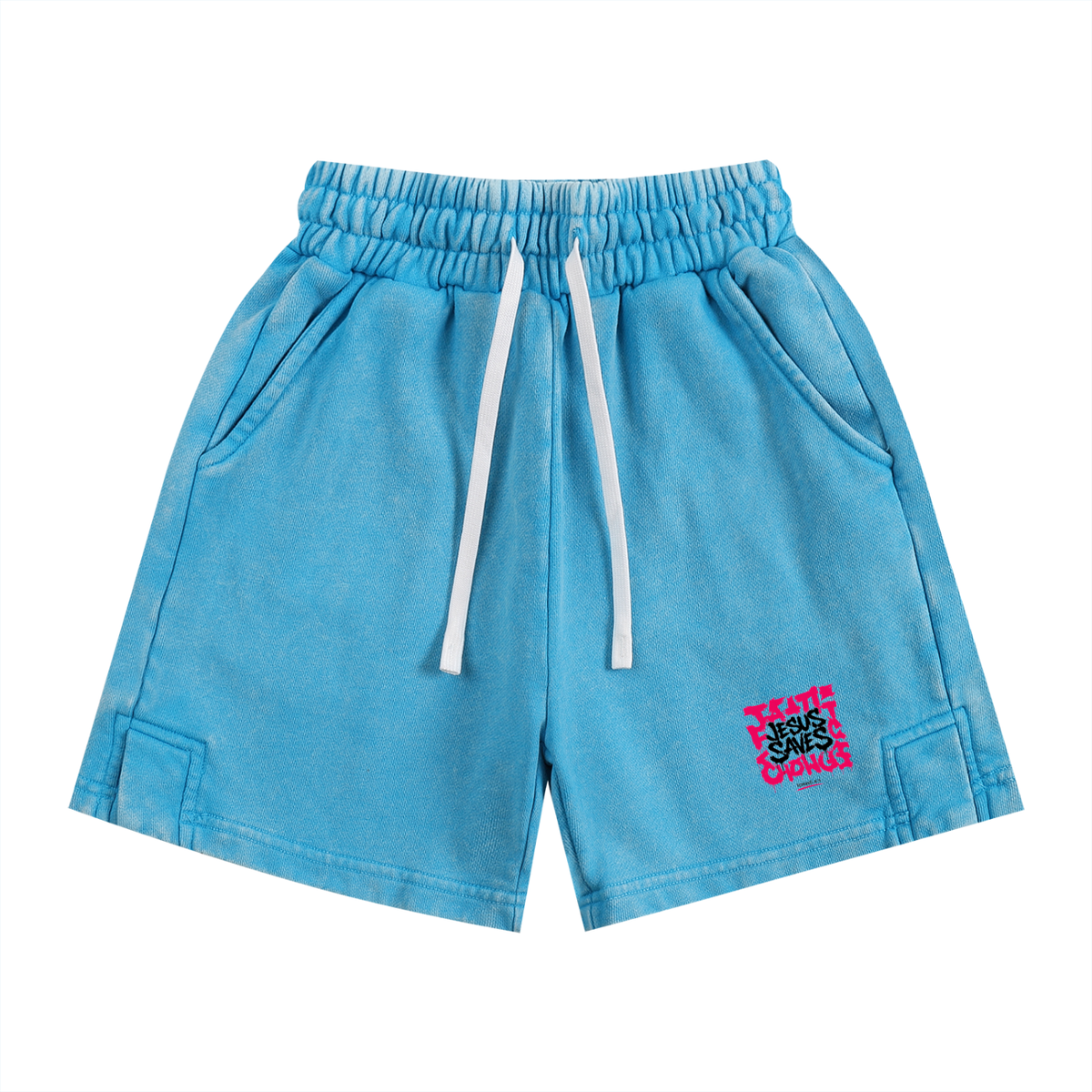 Jesus saves Kids' Shorts