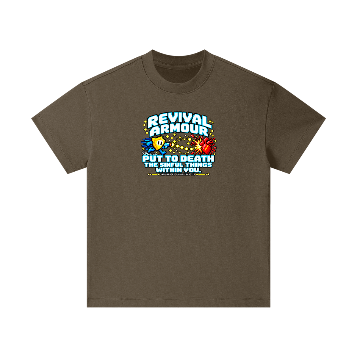 REVIVAL ARMOUR PUT TO DEATH THE SINFUL THINGS WITHIN YOU. INSPIRED BY COLOSSIANS 3:5 Kids T-Shirt