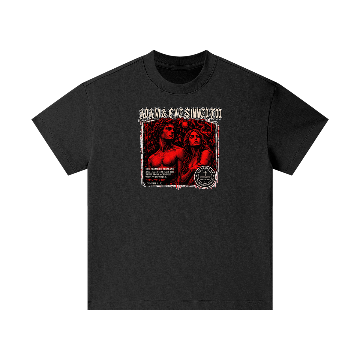 ADAM & EVE SINNED TOO Kids T-Shirt