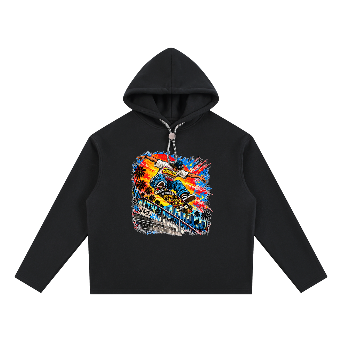 the blood of Jesus speaks better things than the blood of Abel the phrase is inspired by HEBREWS 12:24 skater no pocket Hoodie