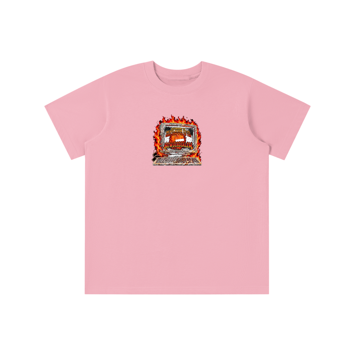 ACCORDING TO REVELATION 22:15, DOGS DON'T GO TO THE NEW JERUSALEM youth T-shirt