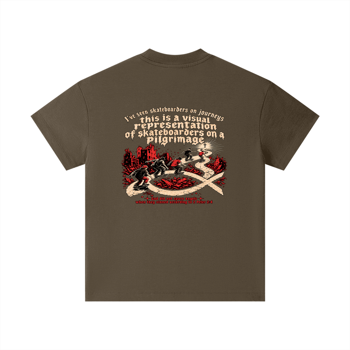 skateboarders on a pilgrimage Kids T-Shirt