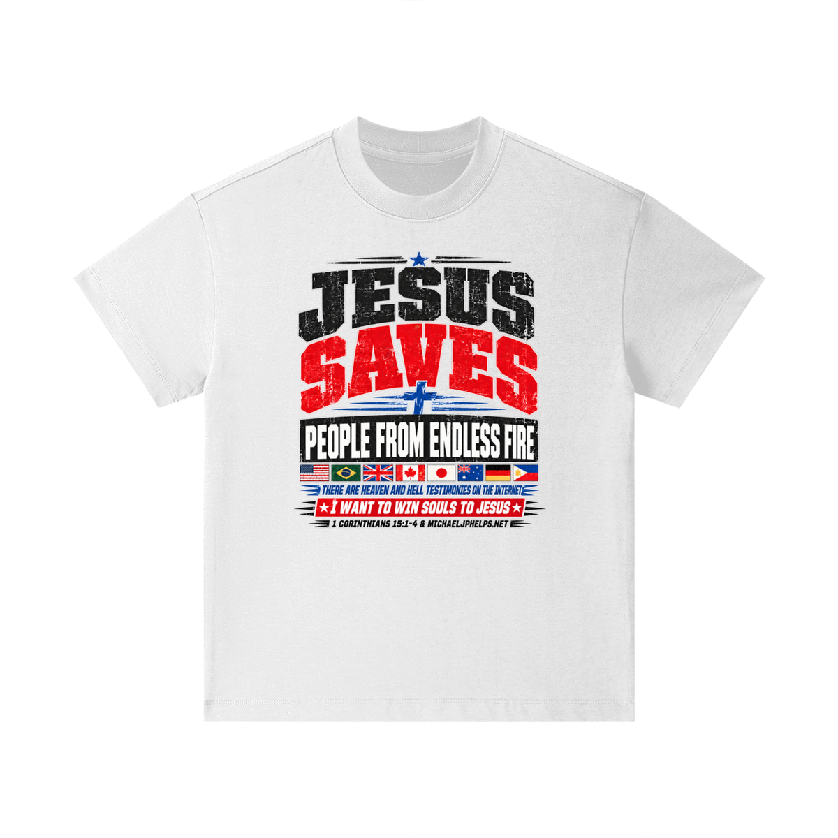 JESUS SAVES PEOPLE FROM ENDLESS FIRE THERE ARE HEAVEN AND HELL TESTIMONIES ON THE INTERNET I WANT TO WIN SOULS TO JESUS Kids T-Shirt
