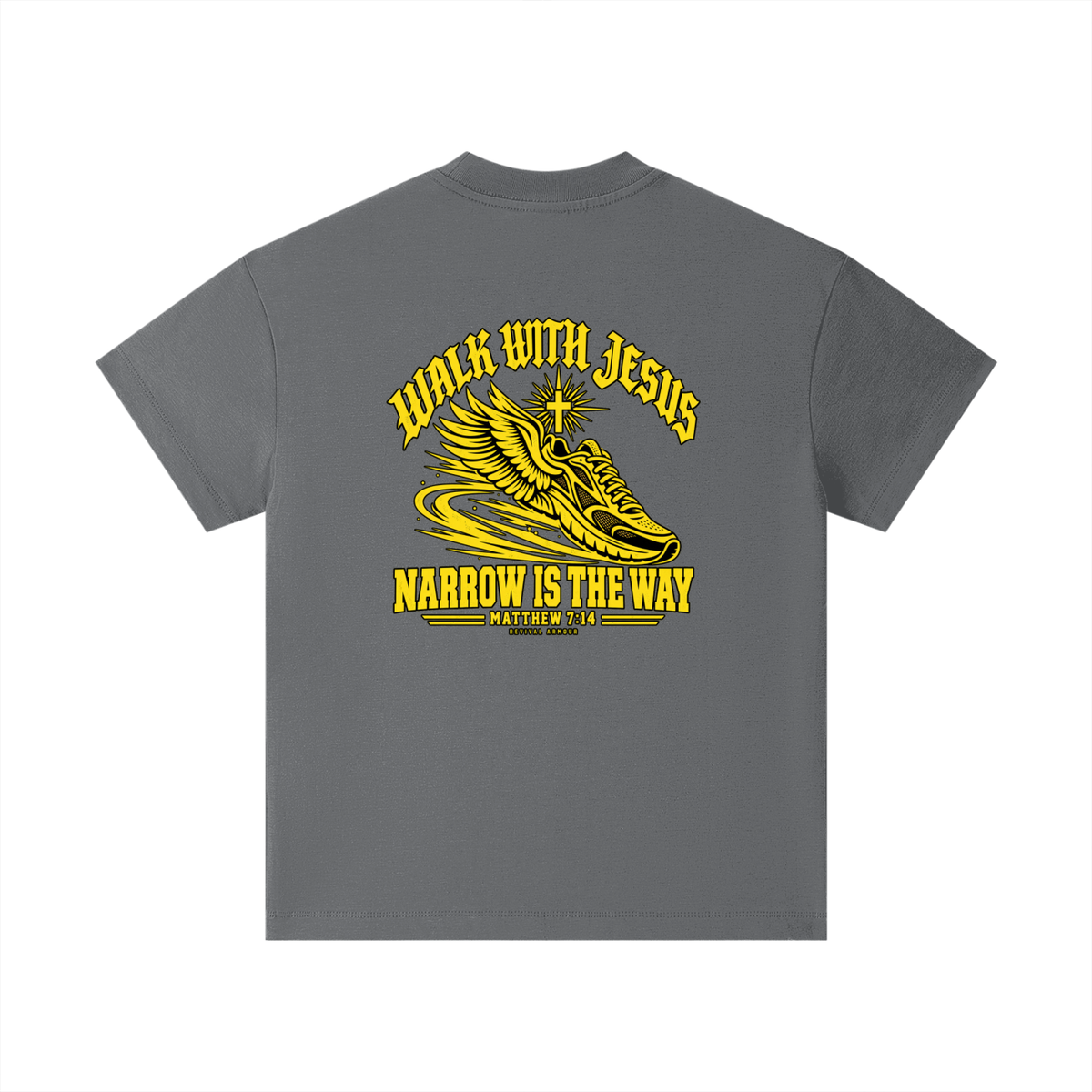 WALK WITH JESUS NARROW IS THE WAY - MATTHEW 7:14 - REVIVAL ARMOUR Kids T-Shirt