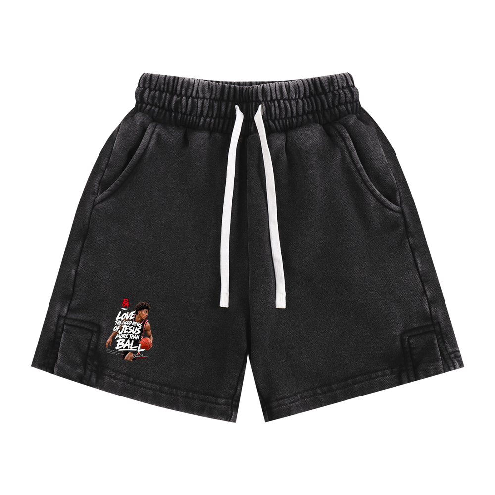 LOVE THE GOOD NEWS OF JESUS MORE THAN BALL Kids' Shorts