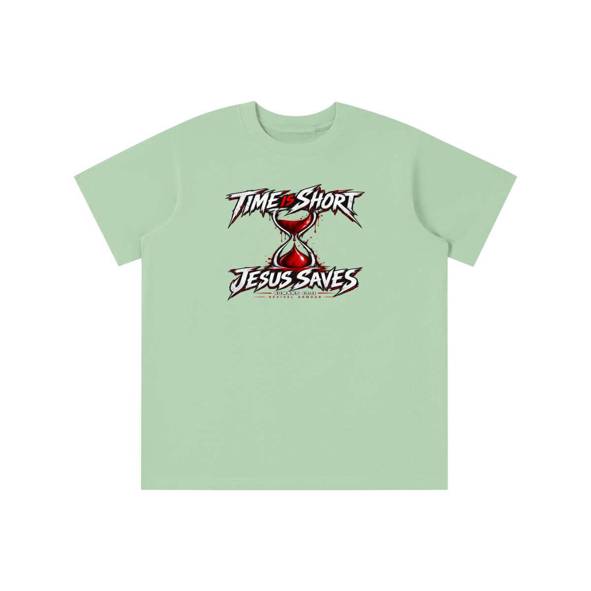 TIME IS SHORT JESUS SAVES ROMANS 13:11 REVIVAL ARMOUR youth T-shirt