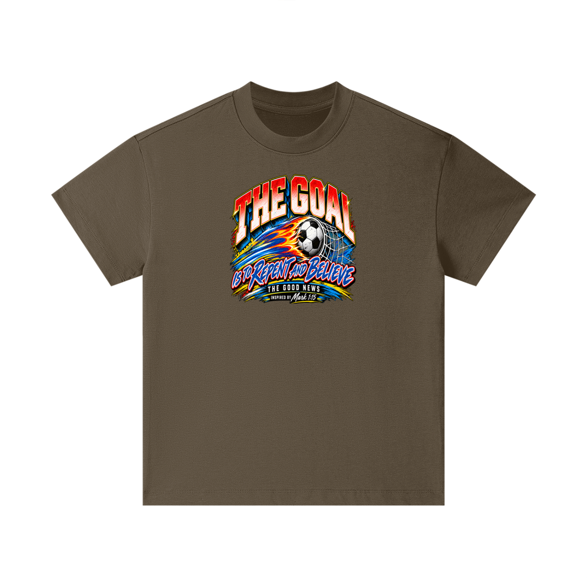 THE GOAL IS TO REPENT AND BELIEVE THE GOOD NEWS INSPIRED BY MARK 1:15 Kids T-Shirt