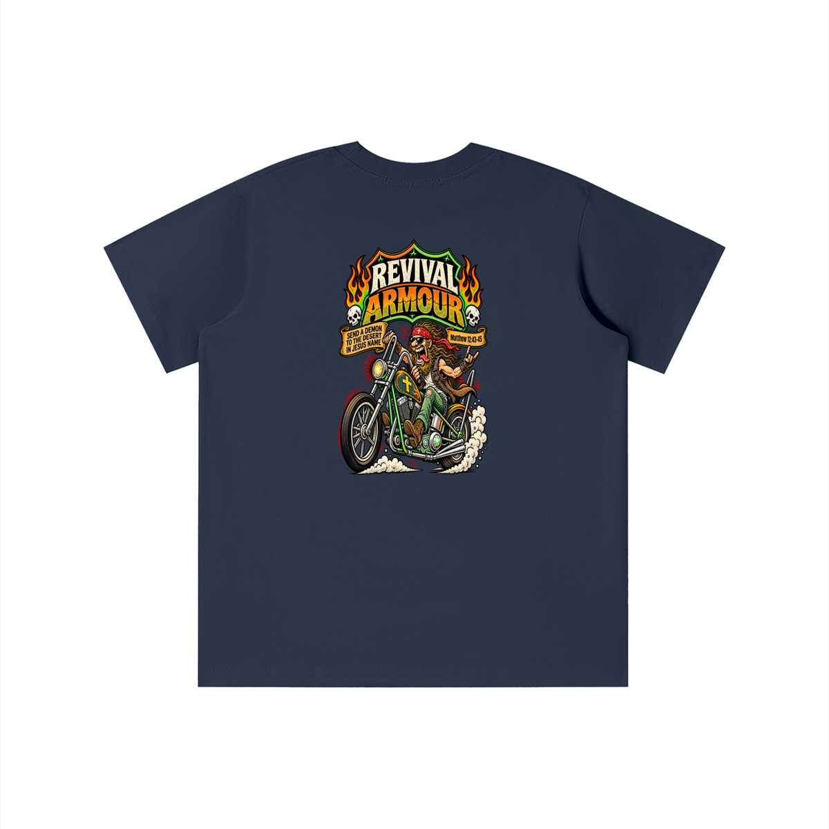 JESUS SAVES REVIVAL ARMOUR SEND A DEMON TO THE DESERT IN THE NAME OF JESUS youth T-shirt