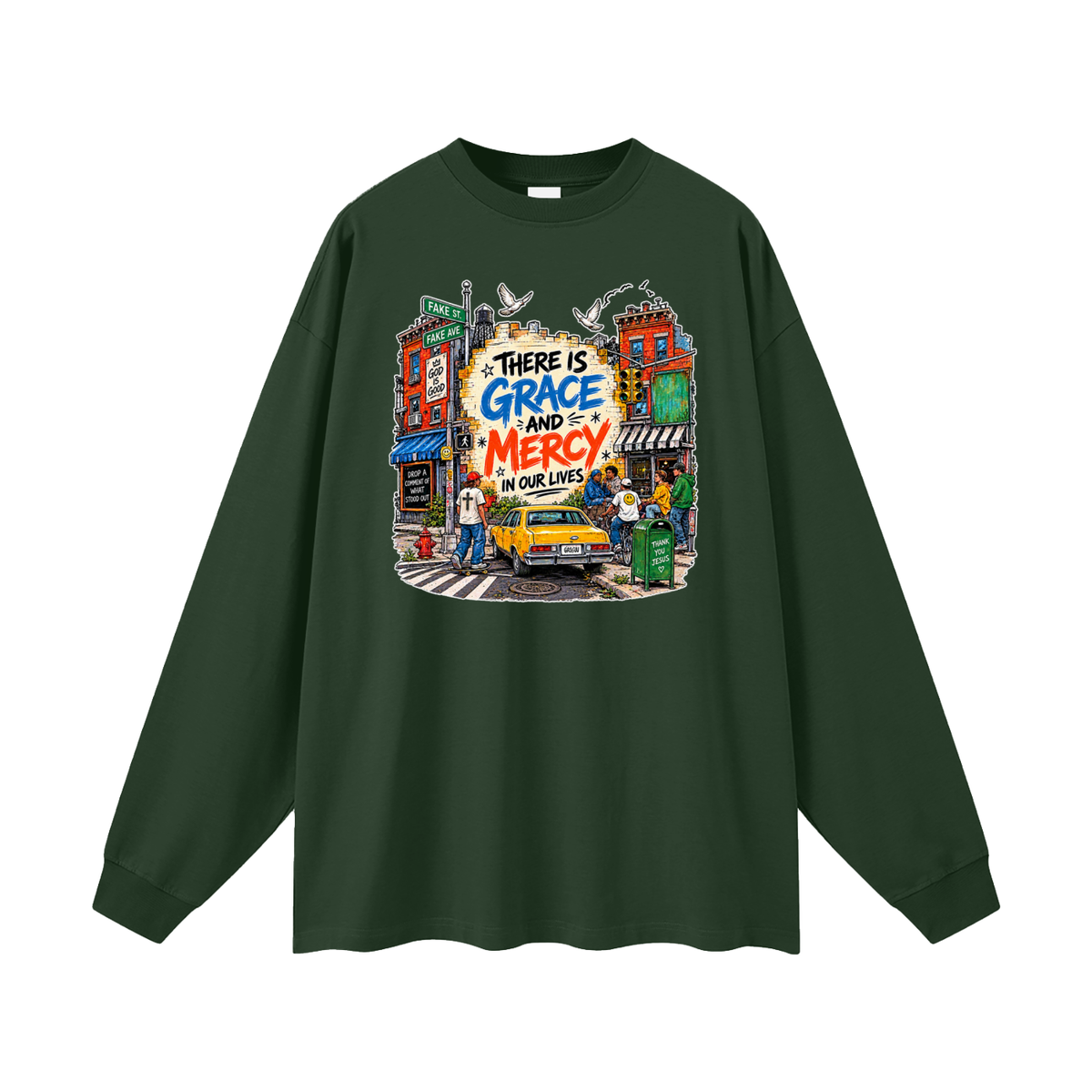 THERE IS GRACE AND MERCY IN OUR LIVES THANK YOU JESUS Long Sleeve T-Shirt