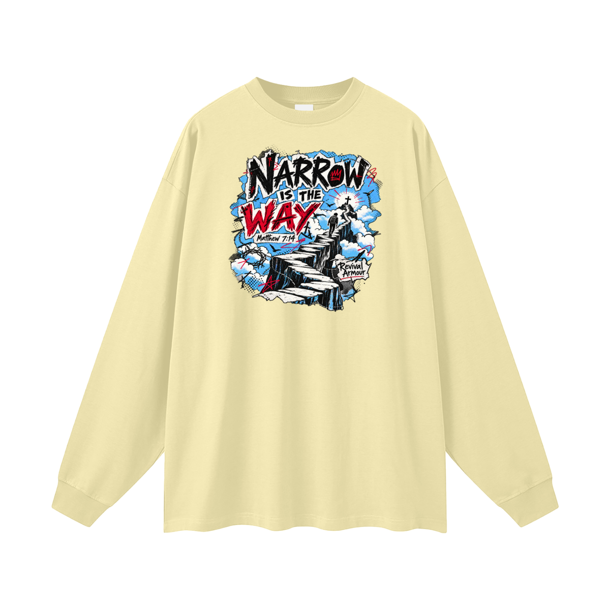 NARROW IS THE WAY [MATTHEW 7:14] Revival Armour Long Sleeve T-Shirt