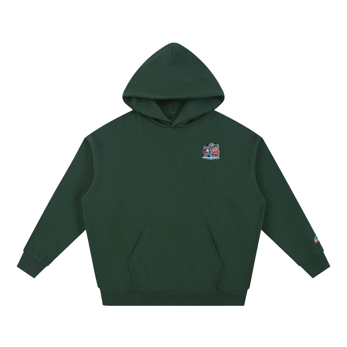 THE GOSPEL IS THE GOOD NEWS CHRIST DIED FOR OUR SINS . WAS BURIED . ROSE AGAIN -- 1 CORINTHIANS 15:1-4 -- Hoodie