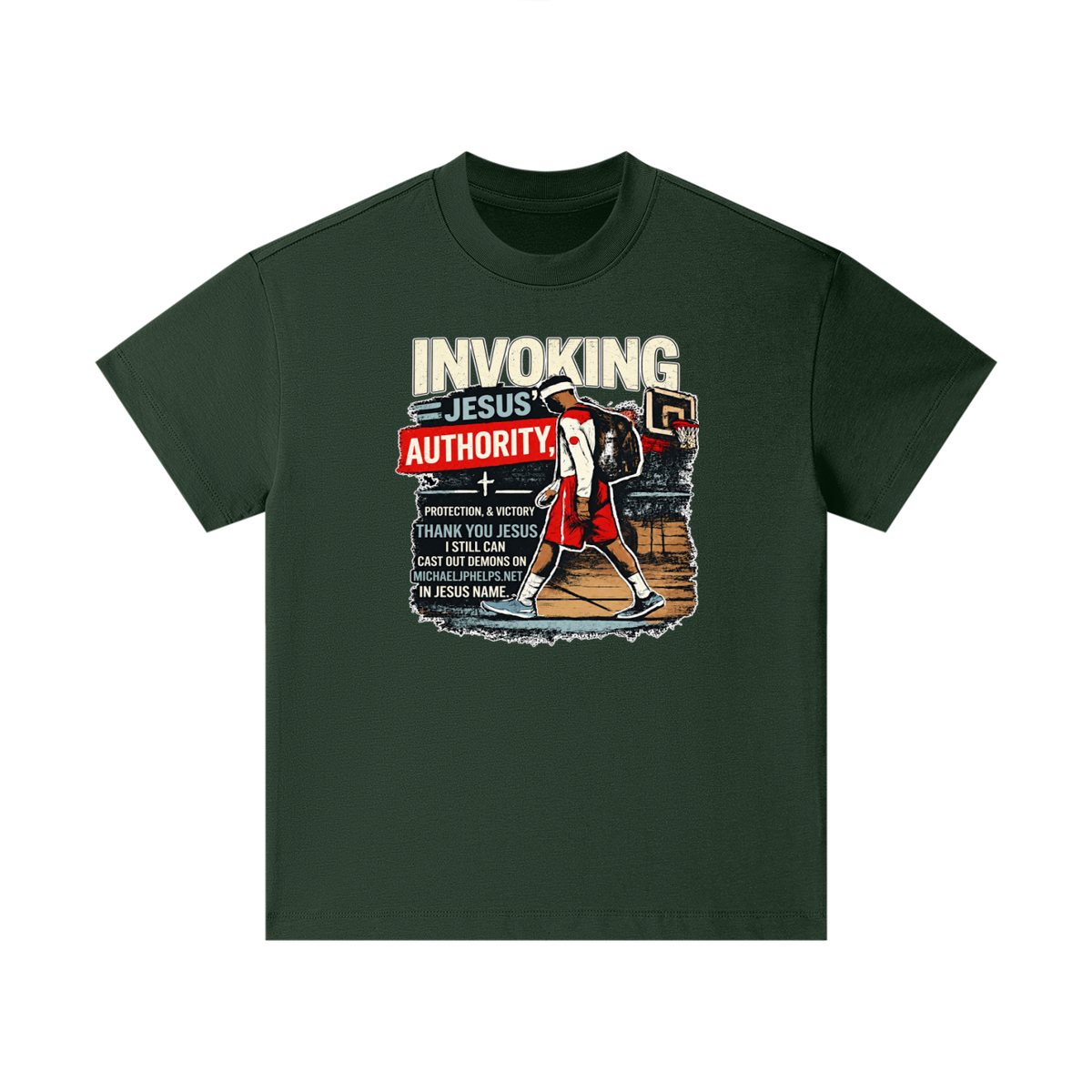 INVOKING JESUS' AUTHORITY, PROTECTION, & VICTORY THANK YOU JESUS I STILL CAN CAST OUT DEMONS ON MICHAELJPHELPS.NET IN JESUS NAME. Kids T-Shirt