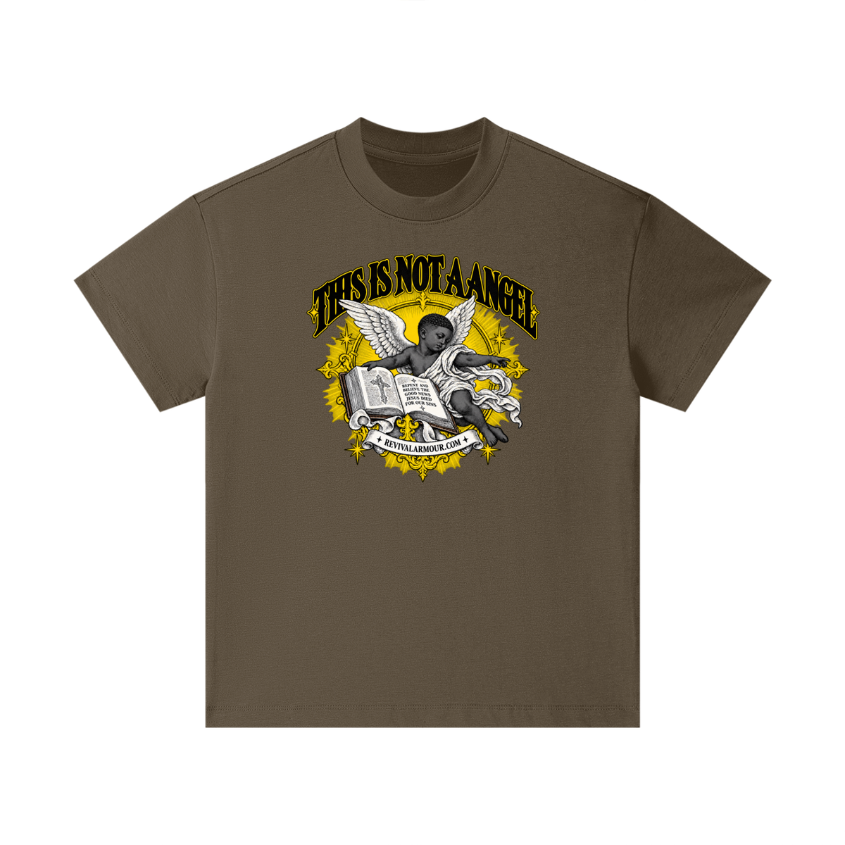 THIS IS NOT A ANGEL REPENT AND BELIEVE THE GOOD NEWS JESUS DIED FOR OUR SIN REVIVALARMOUR.COM Kids T-Shirt
