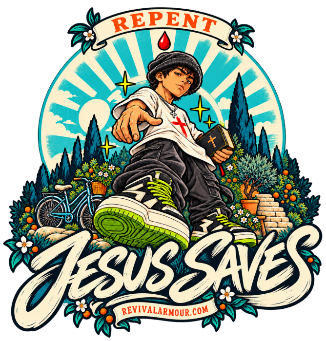 REPENT JESUS SAVES REVIVALARMOUR.COM Long Sleeve T-Shirt