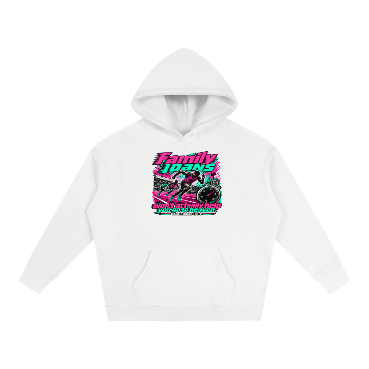 Family loans won't actually help you go to heaven. 1 Corinthians 15:1-4 Hoodie