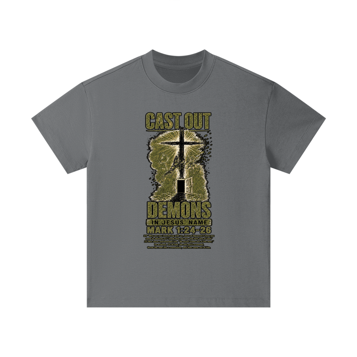 Mark 1:24-26 NLT Kids T-Shirt