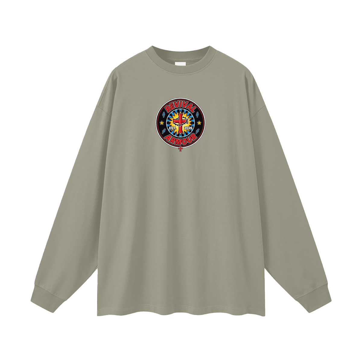 REVIVAL EST. 2026 ARMOUR JESUS DIED FOR OUR SINS Long Sleeve T-Shirt