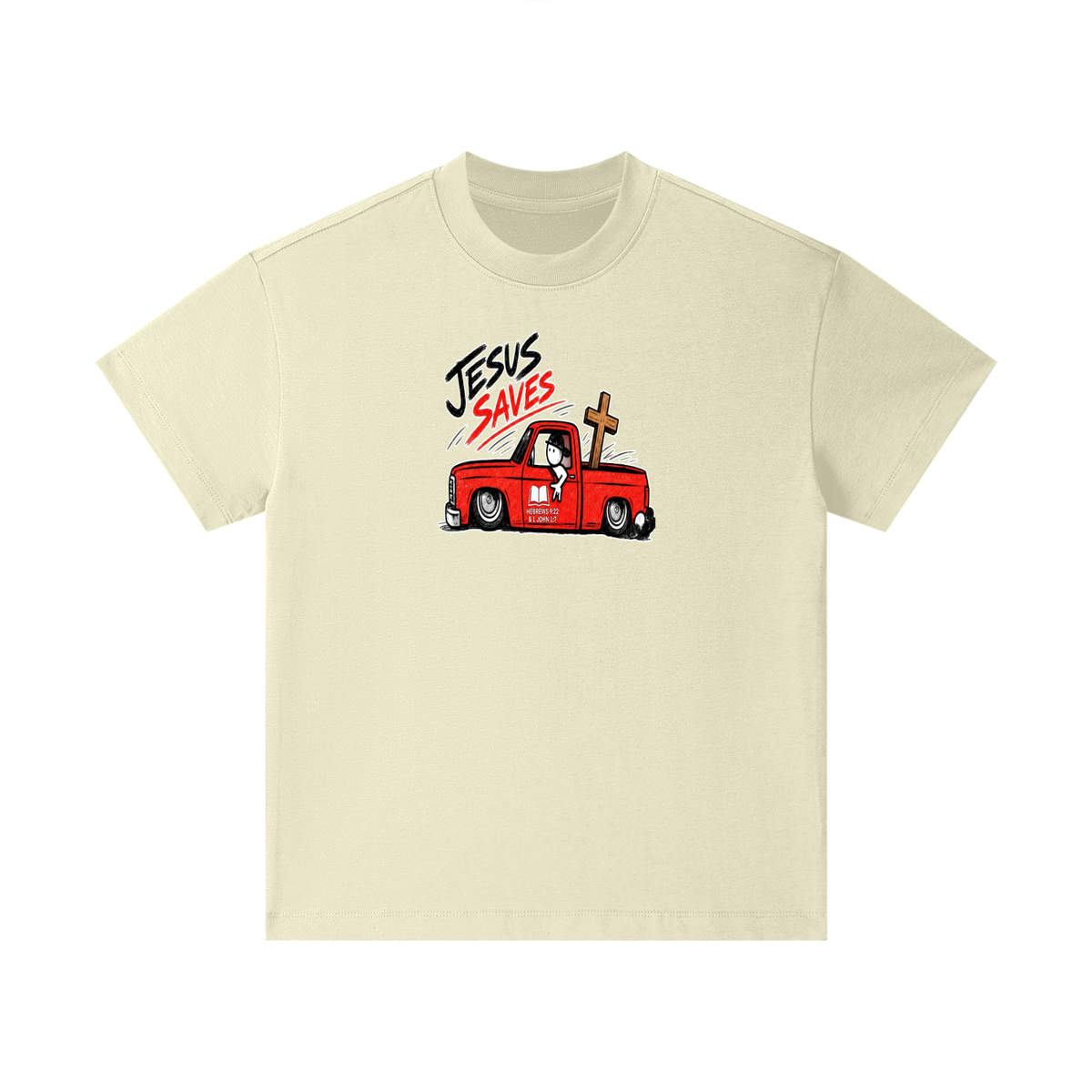 JESUS SAVES BOOK HEBREWS 9:22 & 1 JOHN 1:7 Kids T-Shirt