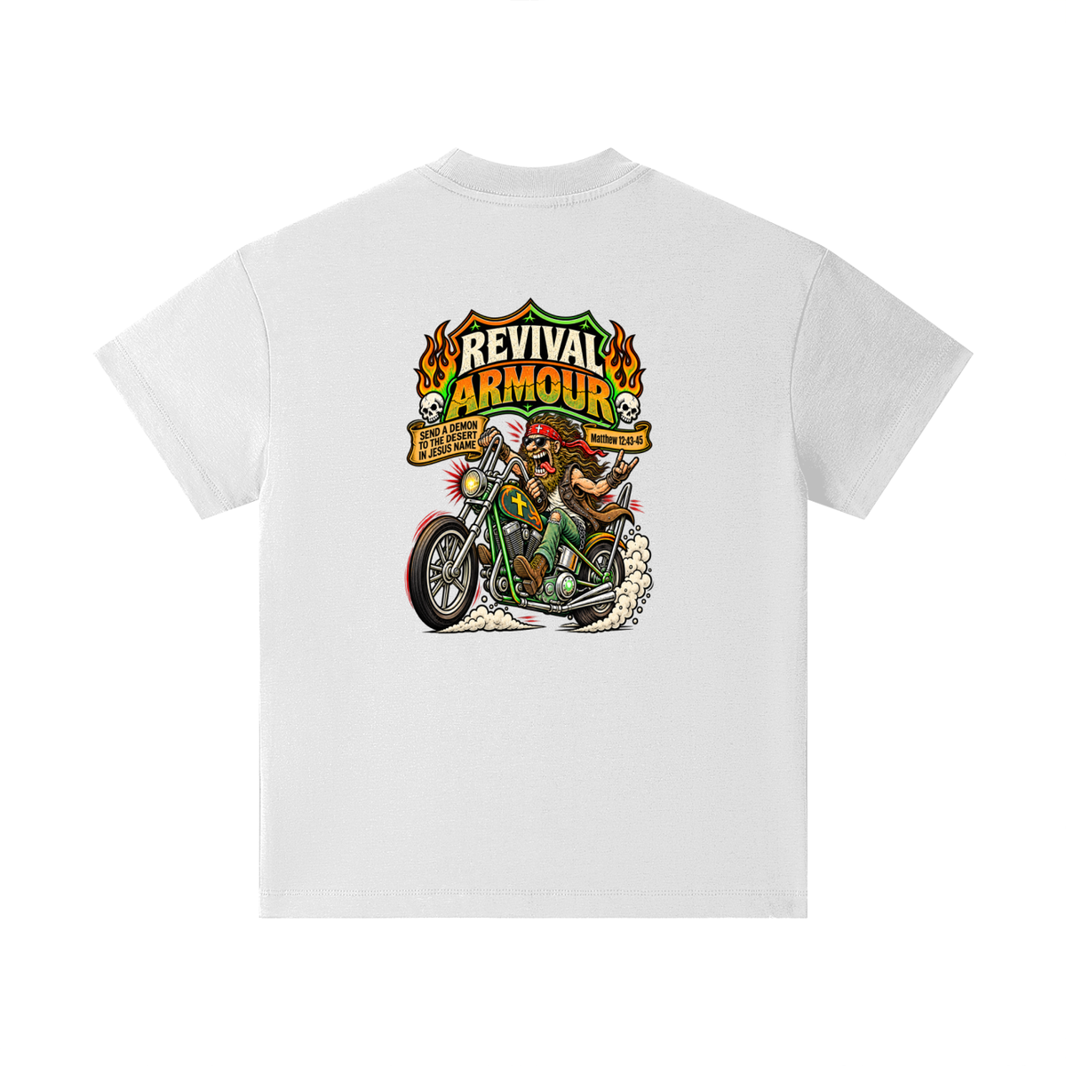 JESUS SAVES REVIVAL ARMOUR SEND A DEMON TO THE DESERT IN THE NAME OF JESUS Kids T-Shirt