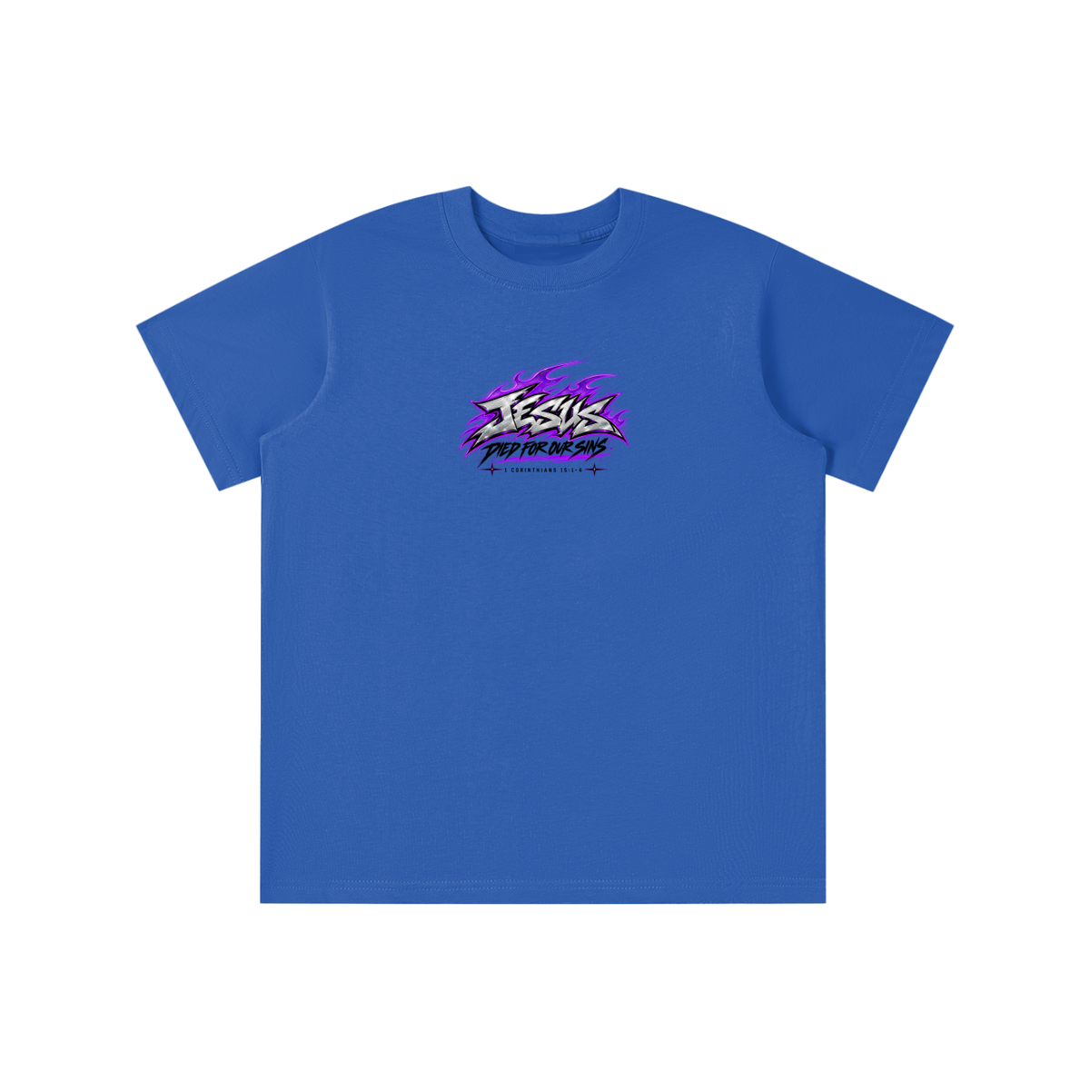 JESUS DIED FOR OUR SINS 1 CORINTHIANS 15:1-4 youth T-shirt