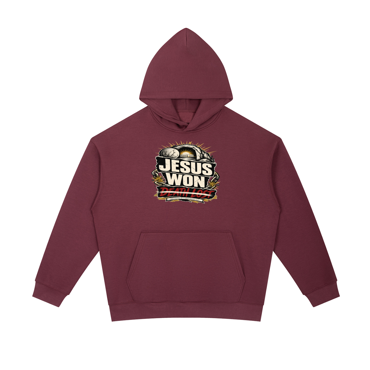 JESUS WON DEATH LOST INFLUENCED BY 1 CORINTHIANS 15:57 Hoodie