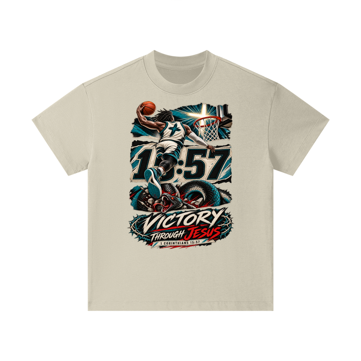 victory though Jesus Kids T-Shirt