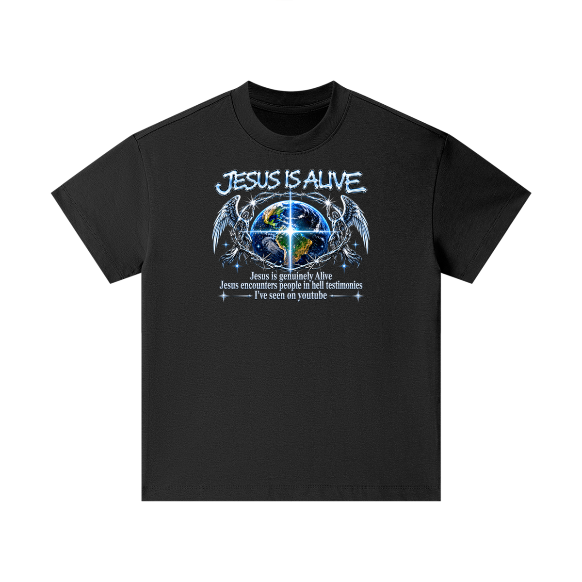 JESUS IS ALIVE Jesus is genuinely Alive Jesus encounters people in hell testimonies I've seen on youtube Kids T-Shirt